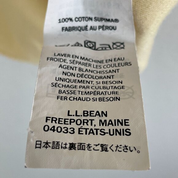 LL Bean Womens Plus 2X Yellow 100% Supima Cotton 3/4 Sleeve Top Shirt - Picture 5 of 9